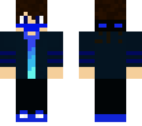 blue boy in face mask