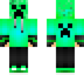 creeper in cool green creeper hoodie