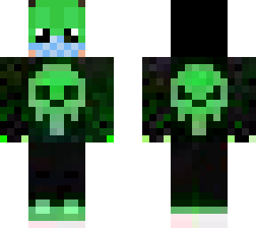 cute green skull