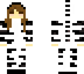 girl in a zebra onesie