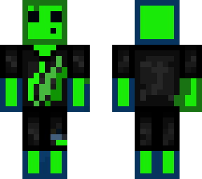 green and blue slime wearing a preston stylz shirt