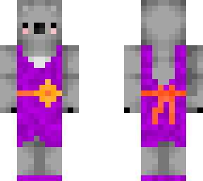 koala in purple dress