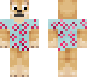 mrbreaddoge's hawaiian doge with pink flowers and ears 2