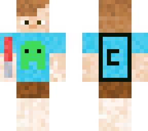 a boy with a dashing 8bit and light saber red