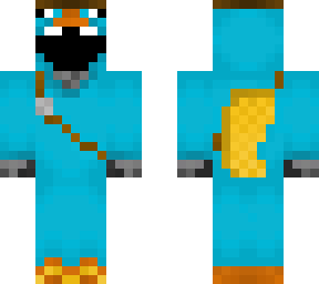 badboyhalo in a perry the platypus outfit