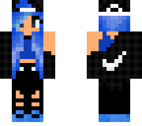 blue nike girl