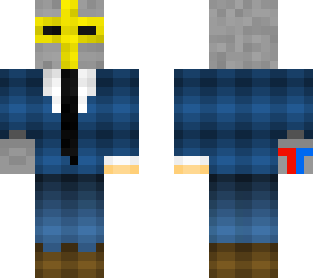 blue suit crusader robot hand