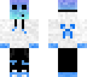 creeper hoodie w rip jeans slime