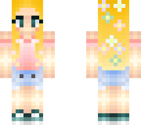cute blonde flowers in hair summer girl