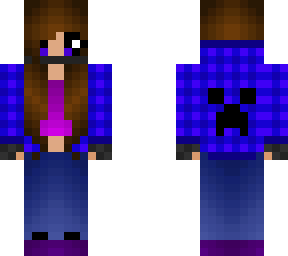 cute/cool girl v2 creeper hoodie masked