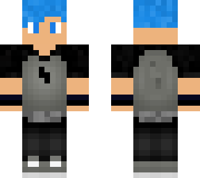 sports boy with blue hair