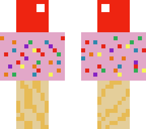 strawberry  sunday with rainbow sprinkles and cherry on top!