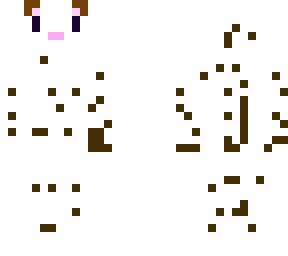 symple white cat with spots