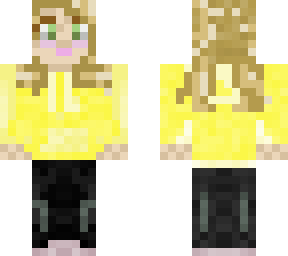 yellow hoodie girl