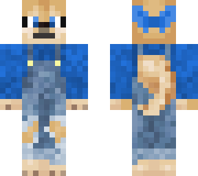 blue overalls