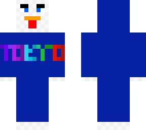 chicken in a blue hoodie w/ tokyo logo