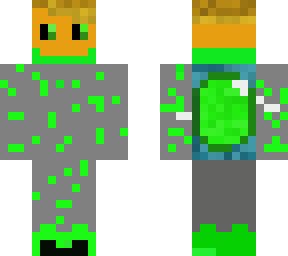 emerald boy with ninja suit and mask