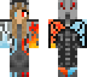 girl in a fire and ice costume (kinda a edit from another skin)