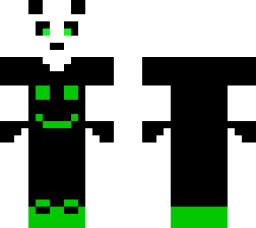 green panda with smile-t