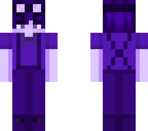purple overalls
