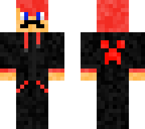 red with mustache