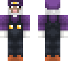 sheep in a waluigi costume