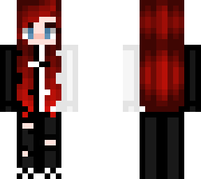 unus annus dyed red hair with blue eyes (female)