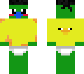 baby pepe with duck jumper and bandana!