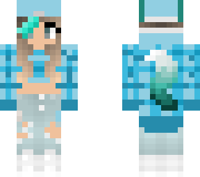 blue fanle teal wolf girl for request