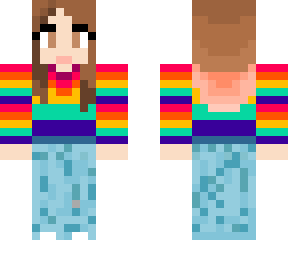 chica con sueter de colores