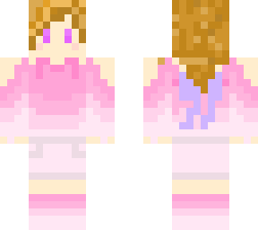 cute kawaii pink white girl bows brown hair pink eyes shorts socks