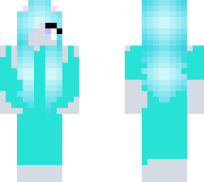 cute mint illager wolf girl