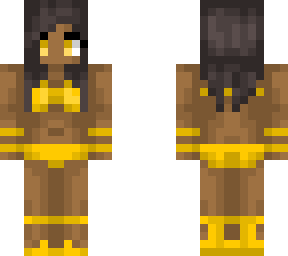 dark skinned girl (yellow bikini)