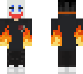 demon boy with rose and mask
