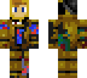 fnaf nightguard in golden freddy suit