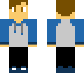 hoodie man (blue color brown hair brown eye edition)