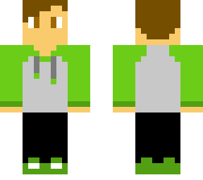 hoodie man (green color brown hair brown eye edition)