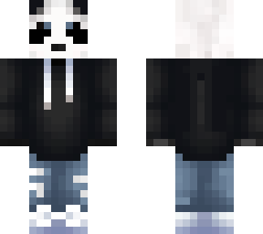 male panda skin in black hoodie (edited and hood down))