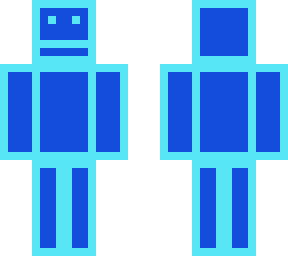 neon  basic blue retro skin