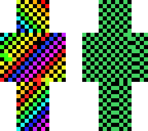 rainbow checkered skin