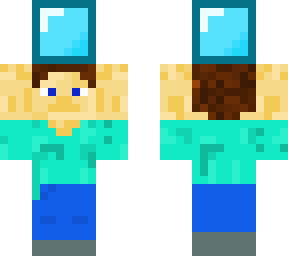 steve with diamond block