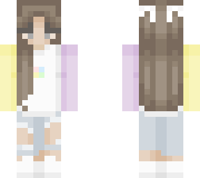 ~brown highlights rainbow sweatshirt girl~