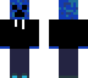 blue creep with black hoodie