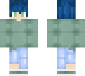 blue haired boy