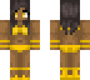 dark skinned girl (yellow bikini) classic (4px)