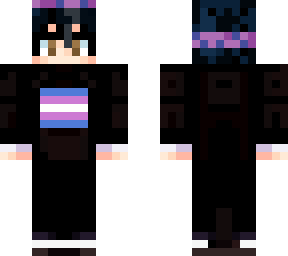 flower crown boy, trans flag