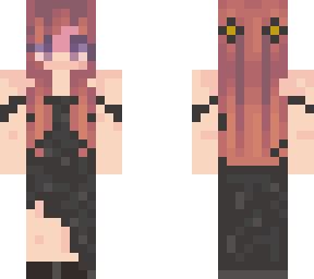 girl in black wedding dress