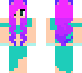 pretty ocean dress wolf girl (i made it from a beach girl template)