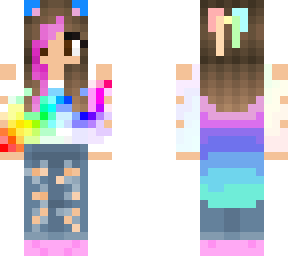 pretty pastel girl with ombre hair at the back (remake)