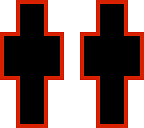 red outline